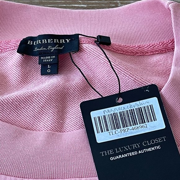 Burberry Rose Pink Cropped Sweatshirt(Brooch) L - Picture 5 of 13